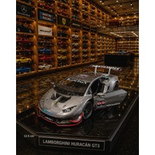 Oyuncak Sahili Lamborghını Huracan Lp620-2 Trofeo Metalic Gri 12.5 cm Diecast Model Metal Araba Koleksiyon G3 Modifiyeli Fume