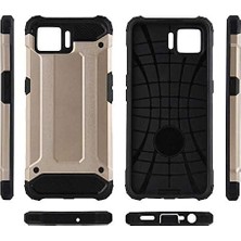 Oppo A73 ile Uyumlu Çift Katman Koruyucu Crash Military Tank Kılıf - Mavi