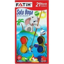 Fatih Sulu Boya 21 Renk Büyük Boy Fırça Hediyeli