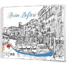 Uninote Çınar Karton Kapak 17x24 Spiralli 15 Yaprak Resim Defteri 12'li Paket