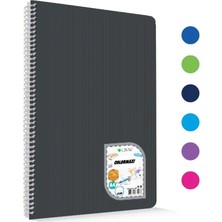 Uninote Colormaxi Plastik Kapak 17x24 cm 72 Yaprak Spiralli Kareli Defter