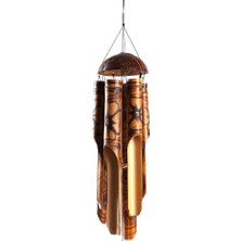 Feng Shui Coconat Bambu Rüzgar Çanı 45 cm Orta Boy