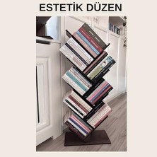 - MK10 Geometrik 8 Raflı Ağaç Kitaplık (Büyük)