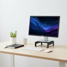 Prexua Riser Masaüstü Monitör Standı - Monitör Yükseltici (Siyah, Small)