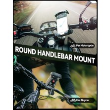 Bike Phone Holder Mount,  Bicycle Phone Mount, Dirt Bike Accessories For All 4.7-7.0" Phones, Motorcycle Phone Mount For iPhone 16 Pro Max/15/14/13/12  S25/S24/S23