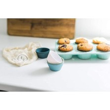 Muffin Pişirme Kalıbı 12 Adet Silikon Kek Kalıbı Cupcake Çikolata ve Sade Kek (12 Adet)