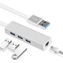 3 Bağlantı Noktalı Usb3.0 To 3usb3.0 10 100 Mbps Ethernet Kablolu Çevirici