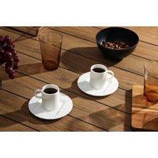 Mey İthalat Porland Superior Bone Porcelain Elix 2 Kişilik Kahve Takımı 85CC