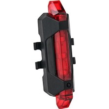 Relefree USB Şarjlı Bisiklet LED Arka Stop Lambası Kırmızı, Süper Parlak Arka Lamba, Entegre