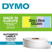 Adres Etiketi 89X28 mm 520 Etiket Paket Karışık Renkli 99011