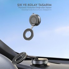 Araç Içi ve Masaüstü 360 Derece Dönebilen Vakum Özellikli Magnetik Telefon Tutucu