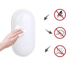 20W Oval Beyaz LED Nemliyer Armatür – IP65 Su Geçirmez Tavan/duvar Lambası, 6500K Beyaz Işık, 2000 Lümen, 27X16.7 Cm, Iç ve Dış Mekan Kullanıma Uygun, Banyo Balkon Bahçe Aydınlatması