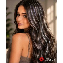 Tinsel Bağlamalı Gümüş Renk Saç Simi