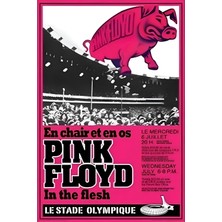 Floyd - In The Flesh Pink Pig Olimpiyat Stadyumu 36X24 Müzik Sanatsal Baskı Posteri