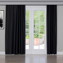 Gauze Fabric Design Blackout Siyah Karartma Özellikli Fon Perde 150 x 260