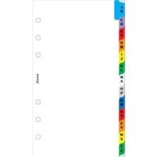 Filofax 131608 A-Z – Separatör, 2 Harfler Pro Tab, Renkli