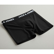 Erkekler İçin Jack & Jones Düz Renk 3'lü Boxer Paketi Rahat Dokuma Paça Tipi