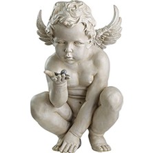 Life S Mysteries Cherub Bahçe Heykeli 38 cm Poliresin Antik Taş
