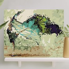 Palmiye Hobi Sanat Sayılarla Boyama Tuval Seti Fırça Boya Dahil (Çıtalı) 40X50 cm - Balerin
