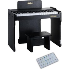 Midex CP-360BK Ahşap Çocuk Piyanosu Pilli 37 Tuşlu Gerçek Piyano Tuşları
