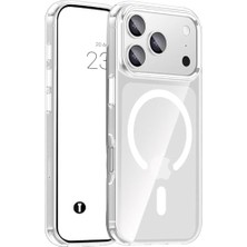 iPhone 17 Pro Max Magsafe Uyumlu Şeffaf Kılıf, Sararmaz Sert Mika Kristal Koruyucu Kapak