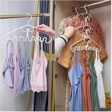 10'lu Paket Çok Fonksiyonlu Elbise Askısı - Kravat, Eşarp, Şal ve Kemer Bölmeli Sihirli Gardırop Askısı, Yer Tasarrufu Sağlayan Çok Amaçlı Askı Seti