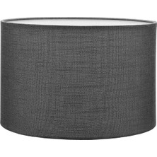 Lit Dizayn Abajur Başlık Antrasit Silindir Yuvarlak Şapka 25X25X15 cm Dekoratif Özel Yüksek Kal