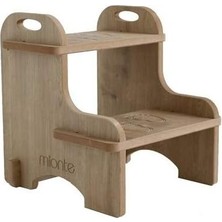Flat-Pack Ahşap Çocuk Montessori Yükseltici Basamak Merdiven Meşe