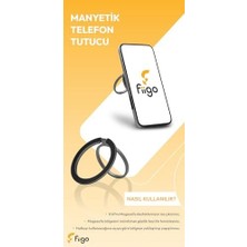 Fiigo Manyetik Halka Telefon Tutacağı Gri