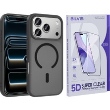 Vendas Apple iPhone 17 Pro Max Kılıf M-safe Şarj Özellikli Zore Babet Kapak + Bilvis Cam Ekran Koruyucu