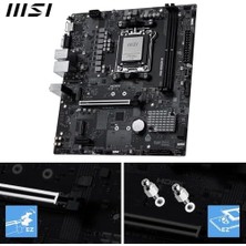Msı Pro B840M-B Am5 Ddr5 8000MHZ(OC) Hdmı,vga,2x M.2 USB 5 Gbs 2.5g Lan Matx