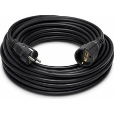 3x2.5mm Ttr Topraklı Siyah Kauçuk Seyyar Uzatma Kablosu (20 Metre)