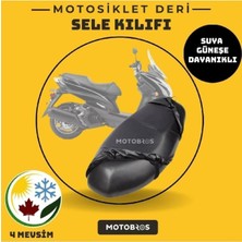 Motobros Peugeot Django 150 Uyumlu Motosiklet Siyah Deri Sele Kılıfı