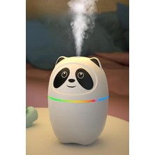 Sevimli Panda Figürlü Hava Nemlendirici, Ultrasonik Soğuk Buhar Makinesi, LED Işıklı Masaüstü Oda Nemlendirici