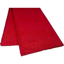 Simli Keten Runner, Kırmızı, 45X150CM