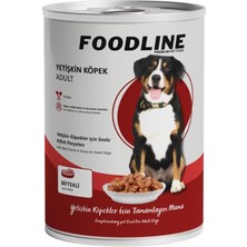 Foodline Yetişkin Köpek Konservesi 400 Gr, Gravy Sos Içerisinde Parça Etli (24, Dana Eti)