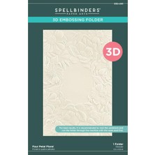 Spellbinders Dört Yapraklı Çiçekli 3D Kabartma Klasörü, Şeffaf