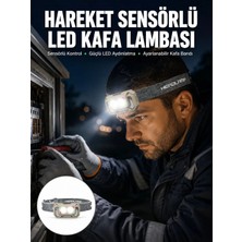 Ozka Concept Şarjlı Wave Sensörlü LED Kafa Feneri Kullanım Yeni Nesil