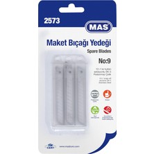 Mas Kartelada Küçük Maket Bıçağı Yedeği, 3 Tüp