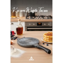 Kuvars Ocak Üstü Döküm Waffle Tavası 20 cm