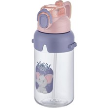 Vagonlife Boyun Askılı Kalın Pipetli Kilitli Kapak 650 ml Okul Su Matarası 3 Renk