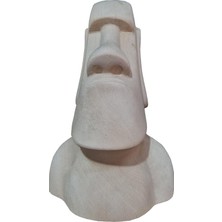 Ahşap Dekoratif Büst Heykeli Moai Totem