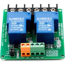 Alkatronik 5V 2 Kanal 220V 30A Röle Modül Yüksek Akım Güç Kontrol Anahtarı Opto Izolasyon D�