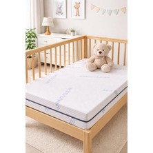 Artex 10CM Süngerli Bebek Çocuk Beşik Yatağı Nano 60X120 Yıkanabilir Kılıflı Park Yatak Oyu