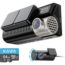 D11 2 Kameralı Ön/arka 4K+1080P Sony Starvıs Sensörlü Yapay Zeka Destekli Wi-Fi Gps'li Araç Kam