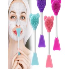 Tineke 3 In 1 Ayıcık Silikon Maske Sürme Peeling ve Temizleme Firçası Silikon Maske Spatulası