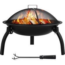 Somıneco Metal 4 Parça Ithal Katlanabilir ve Taşınabilir Ateş Çukuru-Mangal Şömine Bahçe I