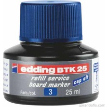 Edding Btk 25 Tahta Kalemi Yedek Mürekkebi, 25 Ml, Mavi