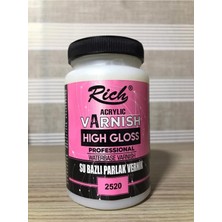 Rich Akrilik Su Bazlı Parlak Vernik, 250CC, Şeffaf