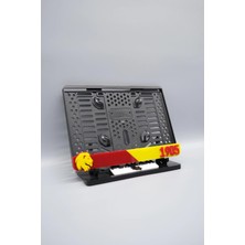 Sarı Kırmızı Taraftar 3D Kabartmalı Pleksi Motor Plakalığı